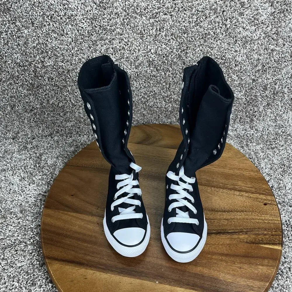 New Converse Chuck Taylor All Star XX Hi Knee High Black Boots Youth Size 11 Kid